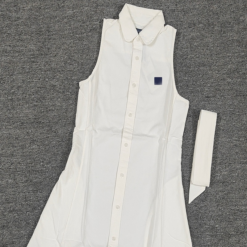 ## Oxford cloth sleeveless dressC